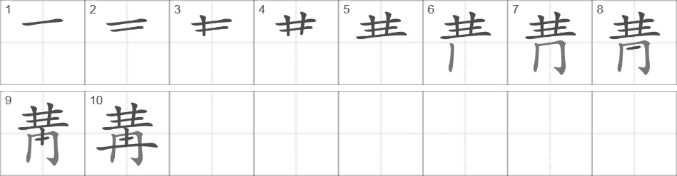 Написание иероглифа 冓