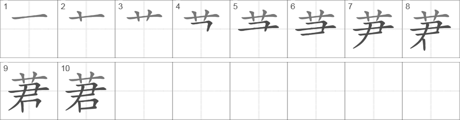 Написание иероглифа 莙