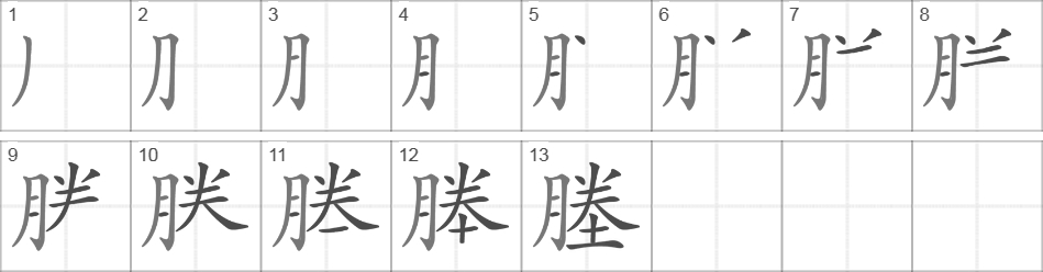 Написание иероглифа 塍