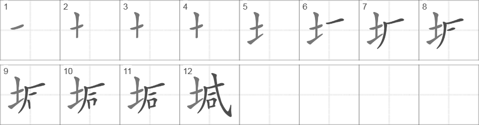 Написание иероглифа 堿