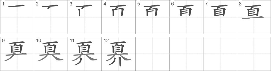 Написание иероглифа 奡