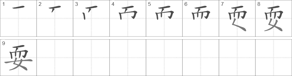 Написание иероглифа 耍