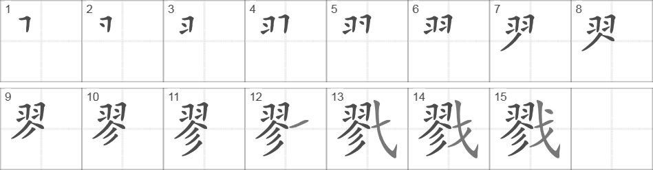 Написание иероглифа 戮