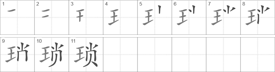 Написание иероглифа 琐