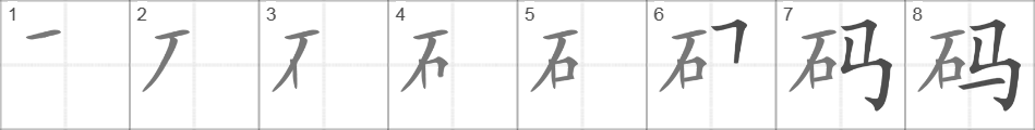 Написание иероглифа 码