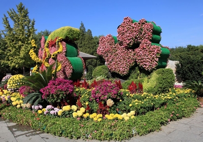 Фигуры из растений, ботанический сад