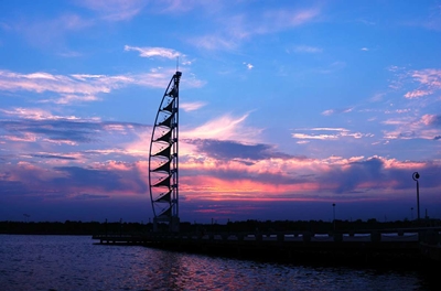 Чжучэн, закат, Шаньдун