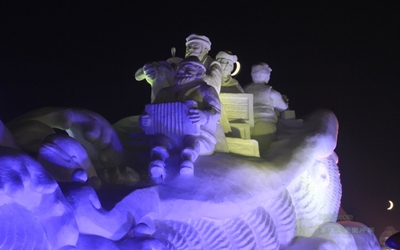 Снежная скульптура, Харбин зимой