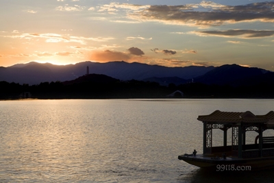 Закат, парк Ихэюань