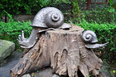Улитки, скульптура, малый город, Чэнду